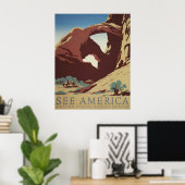 Amerikaanse Utah Vintage Travel Poster en Retro Pr (Thuiskantoor)