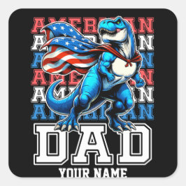 Amerikaanse vader 4 juli Patriottisch gepersonalis Vierkante Sticker