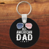 Amerikaanse vader 4 juli US Patriotic Pride Sleutelhanger (Voorkant)
