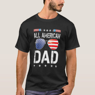 Amerikaanse vader 4th van juli vader familie bijpa t-shirt
