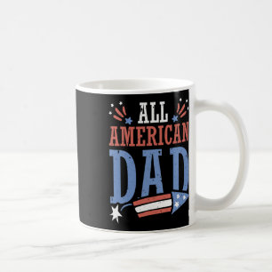 Amerikaanse vader 4th van juli voetzoeker onafhank koffiemok