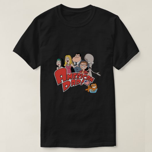 Amerikaanse vaders familie met Logo Essential T-shirt (Design voorkant)