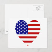 Amerikaanse Valentijn van het Vlaggenhuis Feestdagenkaart (Voorkant / Achterkant)