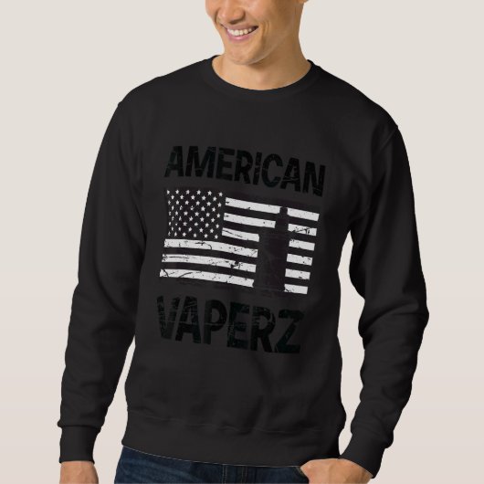 Amerikaanse Vapers Amerikaanse vlag met Vape Appar Trui (Voorkant)
