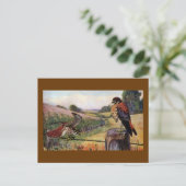 Amerikaanse vaten op een muur briefkaart (Staand voorkant)