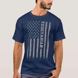 Amerikaanse vegetarische vlag t-shirt