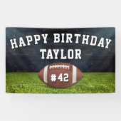 Amerikaanse veldteam nummer van Football Happy Bir Spandoek (Horizontaal)