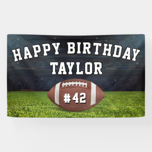 Amerikaanse veldteam nummer van Football Happy Bir Spandoek (Horizontaal)