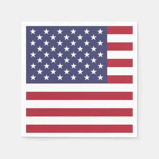 Amerikaanse Verenigde Staten Vlag Papieren servet (Voorkant)