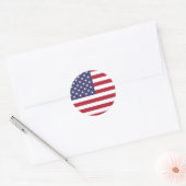 Amerikaanse Verenigde Staten Vlag Ronde Sticker (Envelop)