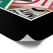 Amerikaanse verkeersborden poster (Hoek)