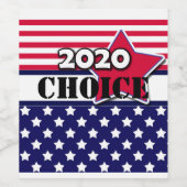 Amerikaanse verkiezingen, 2020, verkiezingen, gepe wijn etiket (Enkel label)