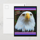 Amerikaanse verkiezingen Bald Eagle alstublieft se Briefkaart (Voorkant / Achterkant)