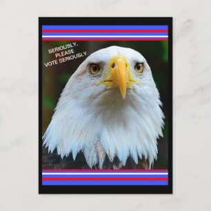 Amerikaanse verkiezingen Bald Eagle alstublieft se Briefkaart