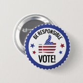 Amerikaanse verkiezingen ronde button 5,7 cm (Voorkant /achterkant)