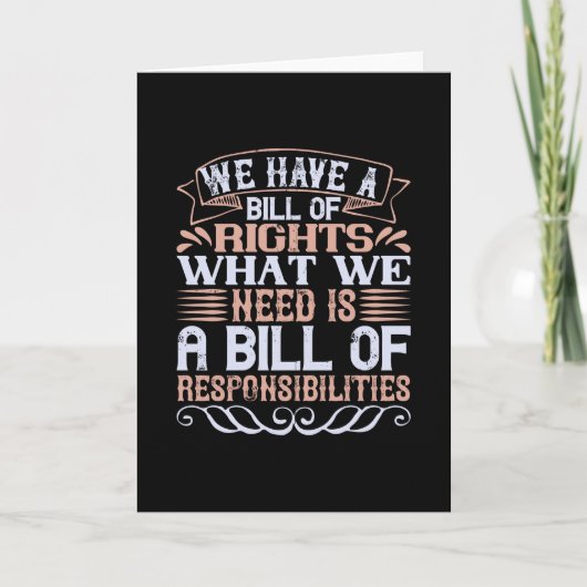 Amerikaanse verkiezingen - we hebben een Handvest  Kaart (Voorkant)