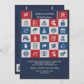 Amerikaanse verkiezingsuitnodiging kaart (Voorkant / Achterkant)