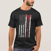 Amerikaanse verpleegster 4 juli patriottische arts t-shirt (Voorkant)