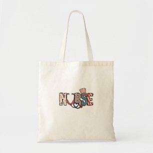 Amerikaanse verpleegster 4 juli Patriottische Vlag Tote Bag