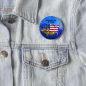 Amerikaanse verpleegster. patriottisch ronde button 5,7 cm (In situ)