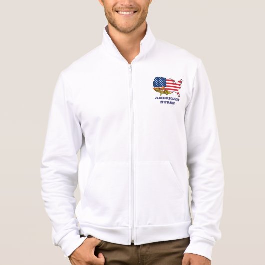 Amerikaanse verpleegster. patriottisch t-shirt (Voorkant)