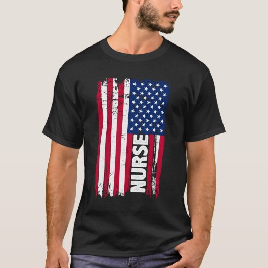 Amerikaanse verpleegstersvlag t-shirt (Voorkant)