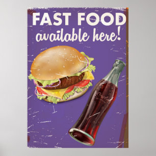 Amerikaanse verre voedingsmiddelen vintage voedsel poster