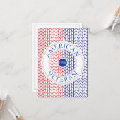 AMERIKAANSE VETERAAN 4.5x6.25 "Dank u" Platte Kaar Kaart (Voorkant / Achterkant in situ)