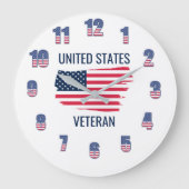 Amerikaanse veteraan acrylwandklok grote klok (Voorkant)