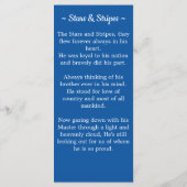 Amerikaanse Veteraan Funeral Bladwijzer Kaart (Achterkant)