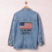 Amerikaanse veteraan gepersonaliseerde patriottisc denim jacket (Hangar)