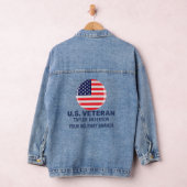 Amerikaanse veteraan gepersonaliseerde patriottisc denim jacket (Hangar)
