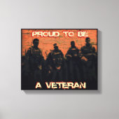 Amerikaanse veteraan gewikkeld canvas print (Voorkant)