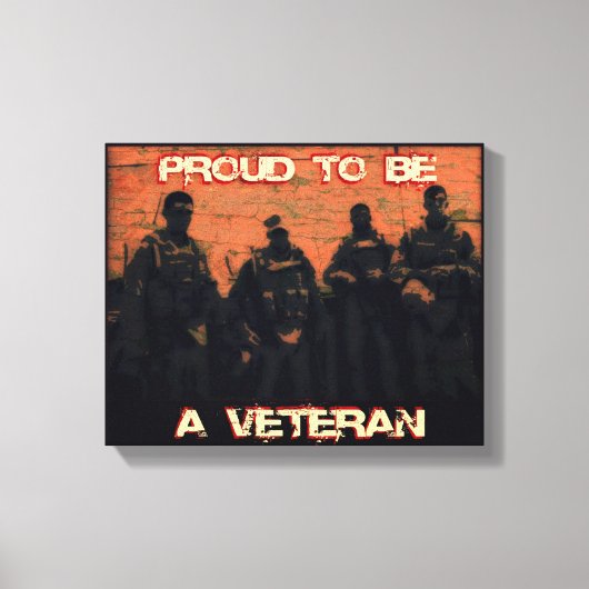 Amerikaanse veteraan gewikkeld canvas print (Voorkant)