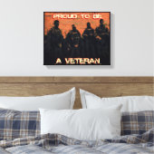 Amerikaanse veteraan gewikkeld canvas print (Insitu (Slaapkamer))