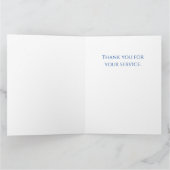 AMERIKAANSE VETERAAN Groot "Dank u" Kaart (Binnen)