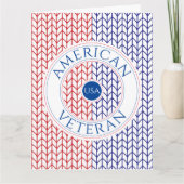 AMERIKAANSE VETERAAN Groot "Dank u" Kaart (Voorkant)