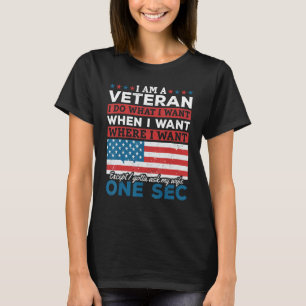 Amerikaanse veteraan Ik ben een veteraan Ik doe wa T-shirt