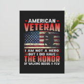 Amerikaanse veteraan ik ben geen Hero Save The Date (Staand voorkant)