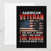Amerikaanse veteraan ik ben geen Hero Save The Date (Voorkant / Achterkant)