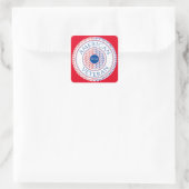 AMERIKAANSE VETERAAN Kleine Vierkante Stickers / R (Tas)