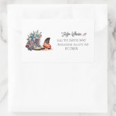 Amerikaanse veteraan laarzen vlag kalligrafie rechthoekige sticker (Tas)