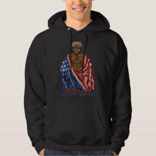 Amerikaanse veteraan Patriot USA vlag eren iederee Hoodie