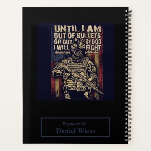 Amerikaanse Veteraan Patriottische Quote Planner (Achterkant)