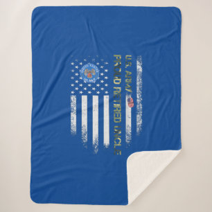 Amerikaanse Veteraan Proud Veteran van het Vlagge Sherpa Deken