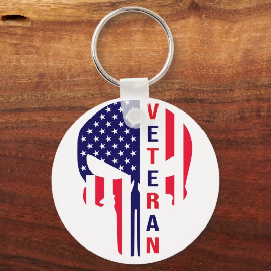 Amerikaanse veteraan punisher sleutelhanger (Voorkant)