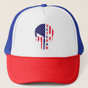 Amerikaanse veteraan punisher trucker pet