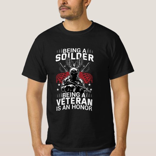 Amerikaanse Veteraan T shirt Design (Voorkant)
