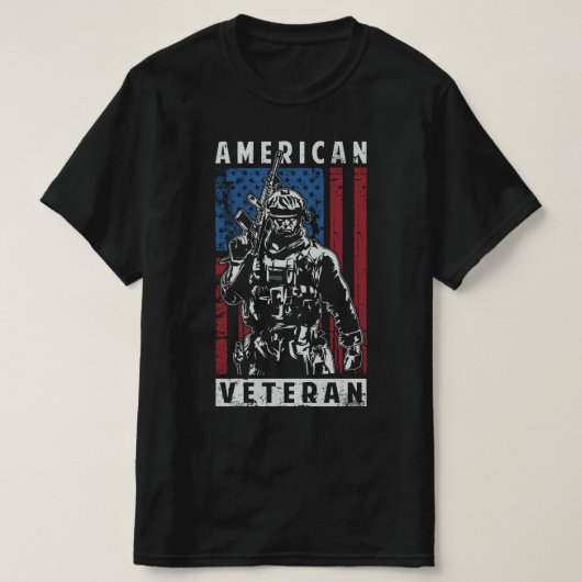 amerikaanse veteraan usa t-shirt (Design voorkant)