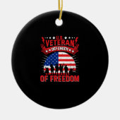 Amerikaanse veteraan van de vrijheid keramisch ornament (Voorkant)